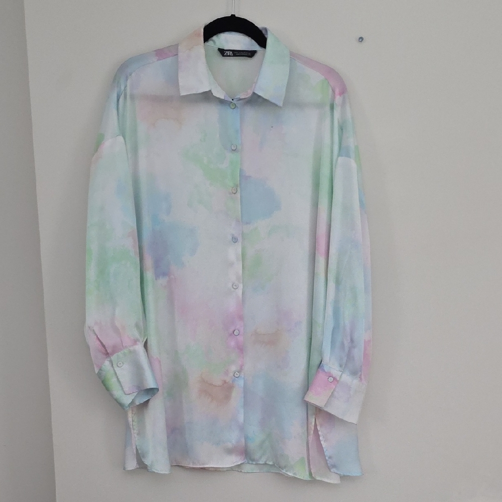 Zara Multicolor Watercolor Shirt